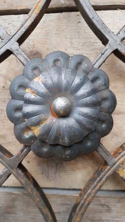 Smeedijzer element ornament met bloem - OS81