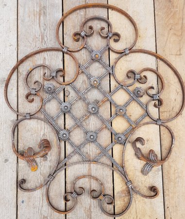 Smeedijzeren element met bloemen - OS73