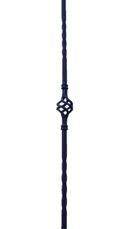 Smeedijzeren sierspijl met gedraaid ornament - Spijl9