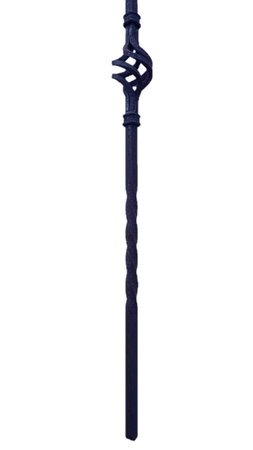 Smeedijzeren sierspijl met gedraaid ornament - Spijl9
