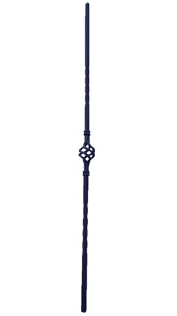 Smeedijzeren sierspijl met gedraaid ornament - Spijl9