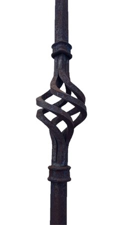 Smeedijzeren sierspijl met gedraaid ornament - Spijl9