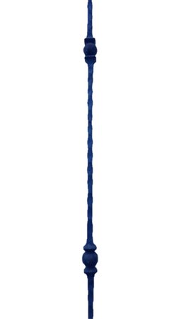 Smeedijzeren trapspijl met dubbel rond ornament - Spijl11