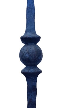 Smeedijzeren trapspijl met dubbel rond ornament - Spijl11