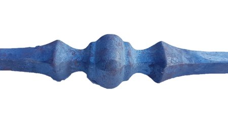 Smeedijzeren trapspijl met vierkant ornament - Spijl12