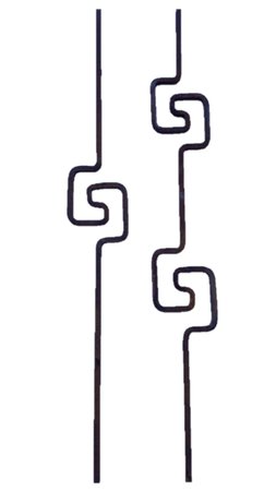 Smeedijzeren trapspijl met enkele draai - Spijl14
