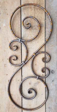 Smeedijzer element ornament met krul - OS82