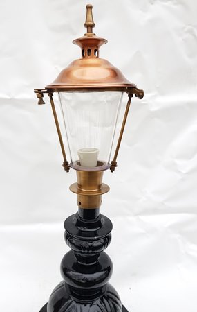 Klassieke ronde koperen lantaarnkap 40 cm