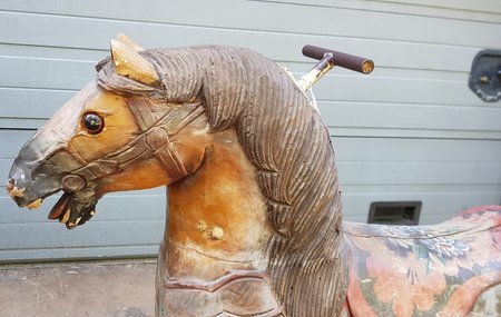 Antiek Kermis paard uit draaimolen