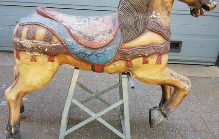 Antiek Kermis paard uit draaimolen