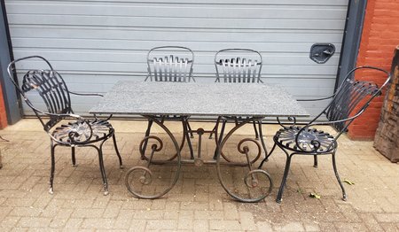 Smeedijzeren Franse tuinset