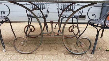 Smeedijzeren Franse tuinset