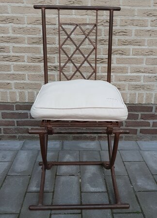 Landelijke smeedijzeren tuinstoelen