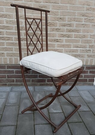 Landelijke smeedijzeren tuinstoelen