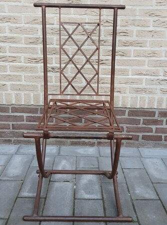 Landelijke smeedijzeren tuinstoelen