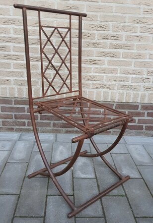 Landelijke smeedijzeren tuinstoelen