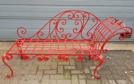 Antieke Franse ligbank