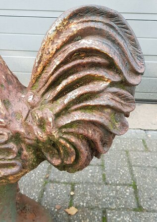 Groot gietijzeren beeld Haan