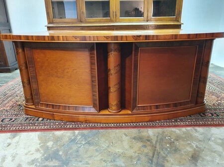 Antiek Art Nouveau bureau met bureaustoel