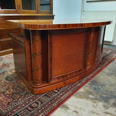Antiek Art Nouveau bureau met bureaustoel