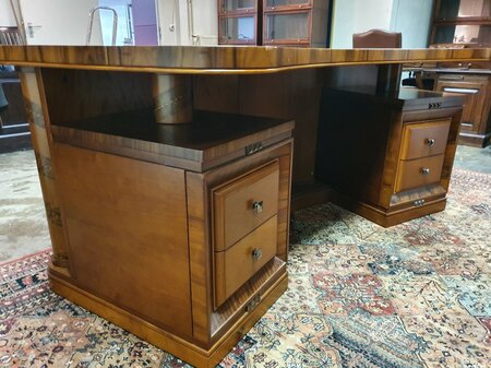 Antiek Art Nouveau bureau met bureaustoel