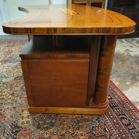 Antiek Art Nouveau bureau met bureaustoel