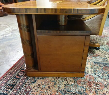 Antiek Art Nouveau bureau met bureaustoel