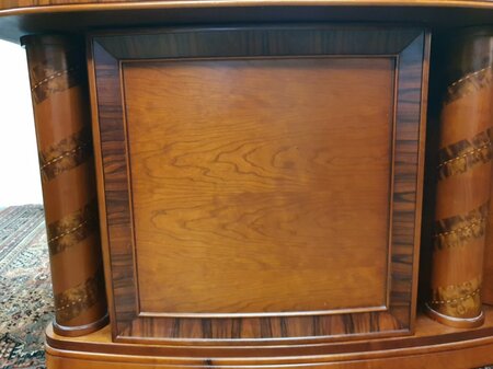 Antiek Art Nouveau bureau met bureaustoel