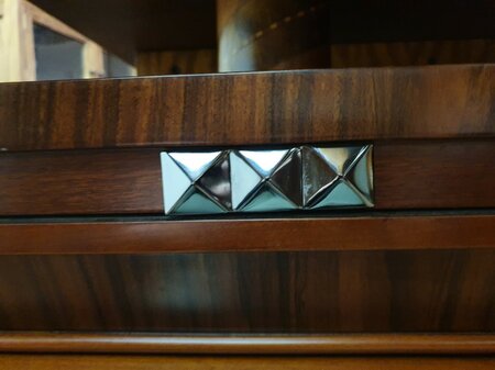 Antiek Art Nouveau bureau met bureaustoel