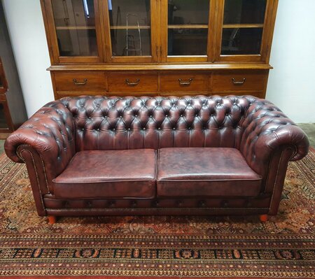 Chesterfield 2-zits Oxblood bankstel