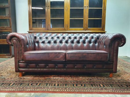 Chesterfield 2-zits Oxblood bankstel