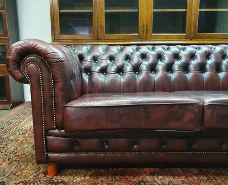 Chesterfield 2-zits Oxblood bankstel