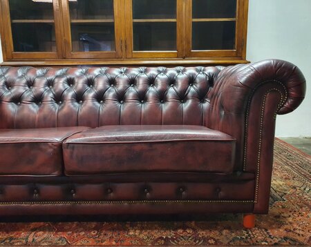 Chesterfield 2-zits Oxblood bankstel