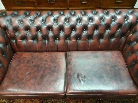 Chesterfield 2-zits Oxblood bankstel