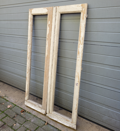 Antieke houten kozijnen