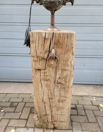 Industriele gietijzeren meerpaal vloerlamp