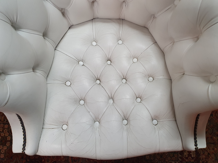 Antieke Chesterfield Director chair bureaustoel wit