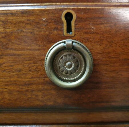 Antiek chesterfield mahonie bureau