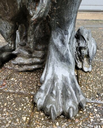 Antiek koppel bronze Leeuwen