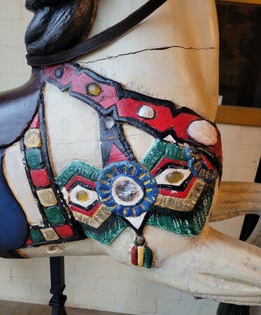 Groot antiek Kermis paard uit draaimolen