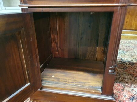Engels mahonie dubbel bureau