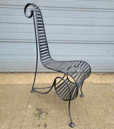 Art Nouveau smeedijzeren tuinstoelen