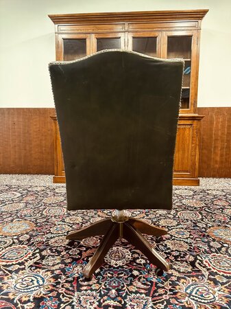 Antieke Chesterfield Gainsborough bureaustoel Groen