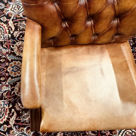 Engelse Chesterfield stoel Bruin