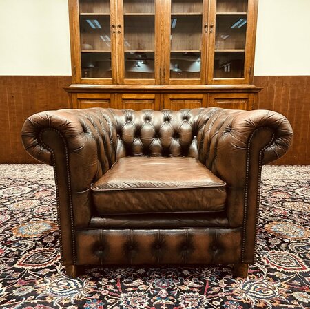 Bendic Chesterfield 1-zits bank donkerbruin