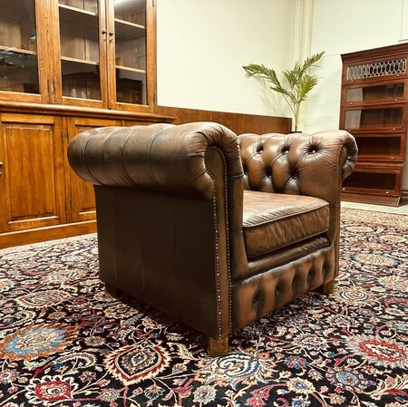 Bendic Chesterfield 1-zits bank donkerbruin