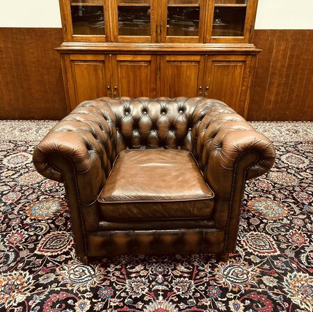 Bendic Chesterfield 1-zits bank donkerbruin