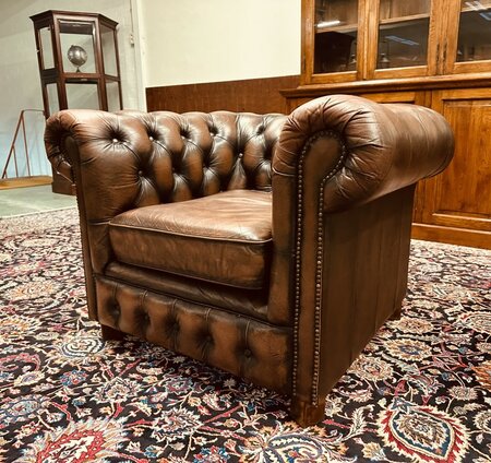 Bendic Chesterfield 1-zits bank donkerbruin
