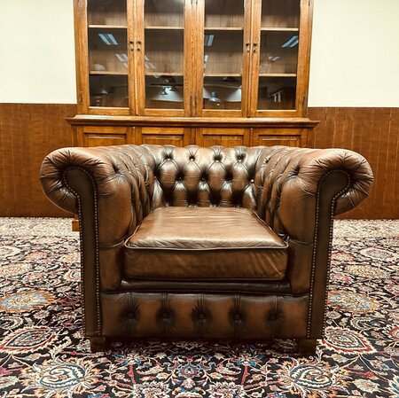 Bendic Chesterfield 1-zits bank donkerbruin