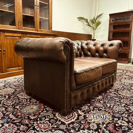 Bendic Chesterfield 2-zits bank donkerbruin